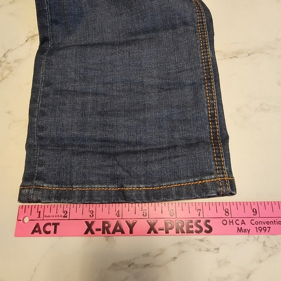 Standards & Practices Distressed Patchwork Straight Leg Jeans Size 14 - Picture 11 of 14